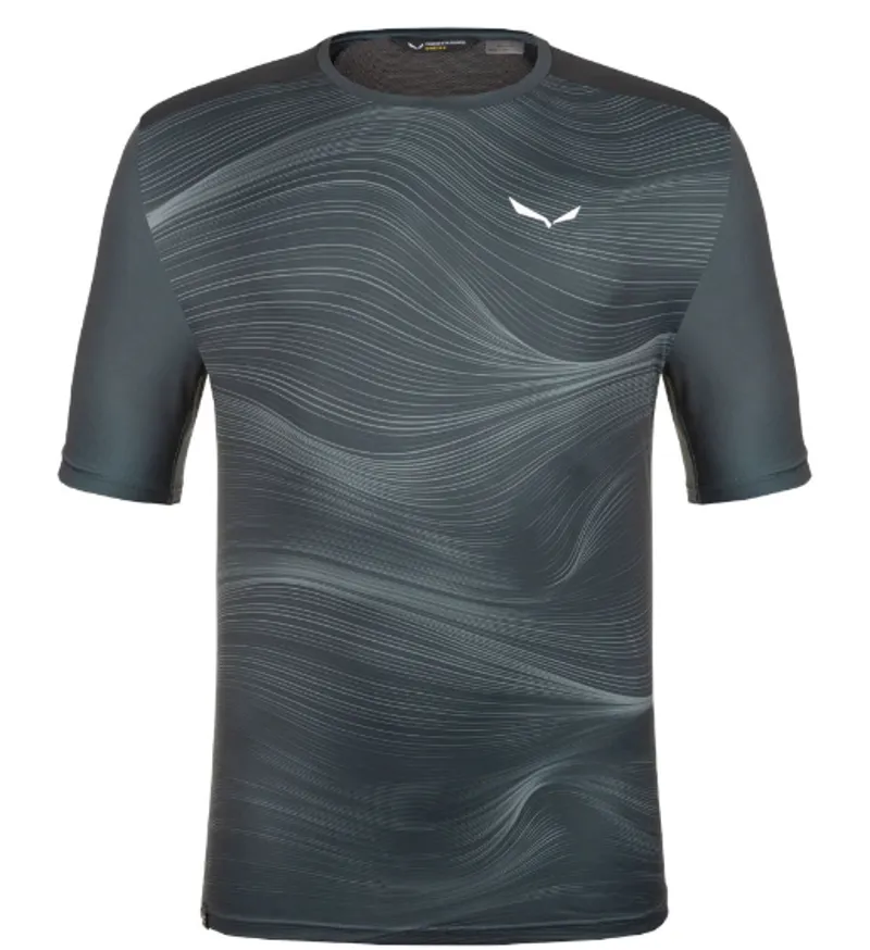 Salewa Men's Seceda Dry T-Shirt in Grey/Black Out